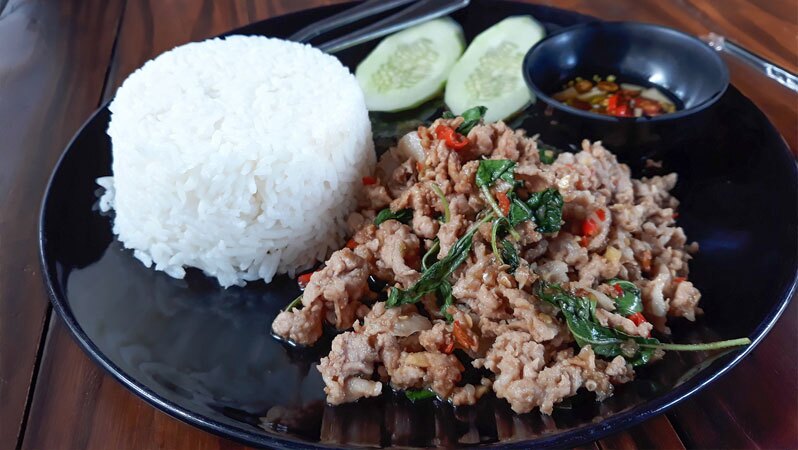 Best Thai dish MincedPork Stir Fried with Thai Basil