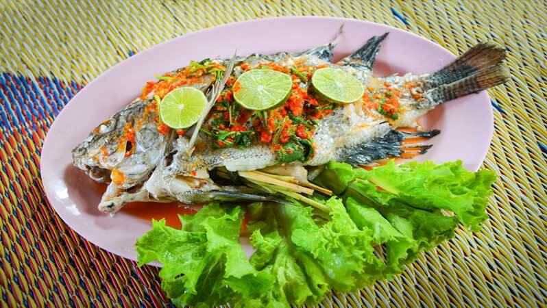 Best Thai dish Steamed Fish with Spicy Lime Sauce